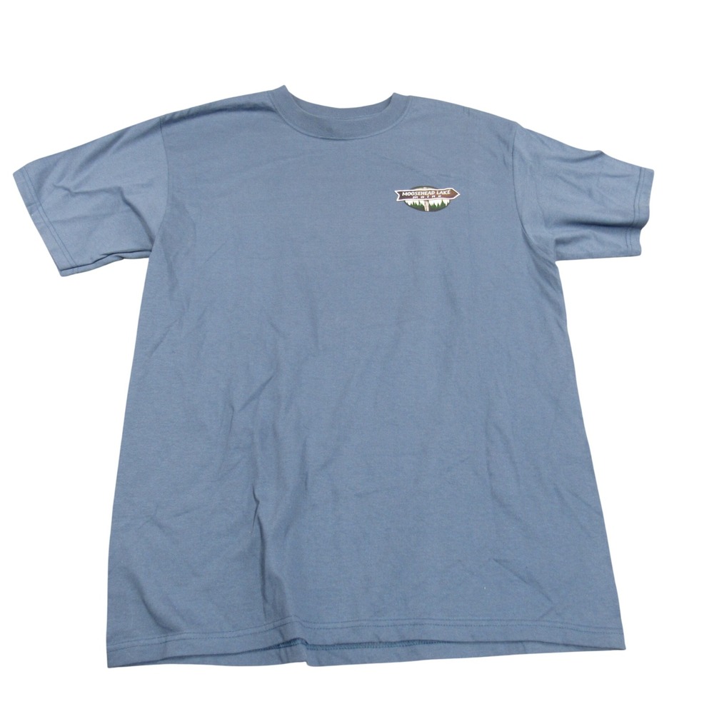 The Duck Company Moosehead Lake Maine Graphic T-Shirt Blue Mens Large Travel Tee
